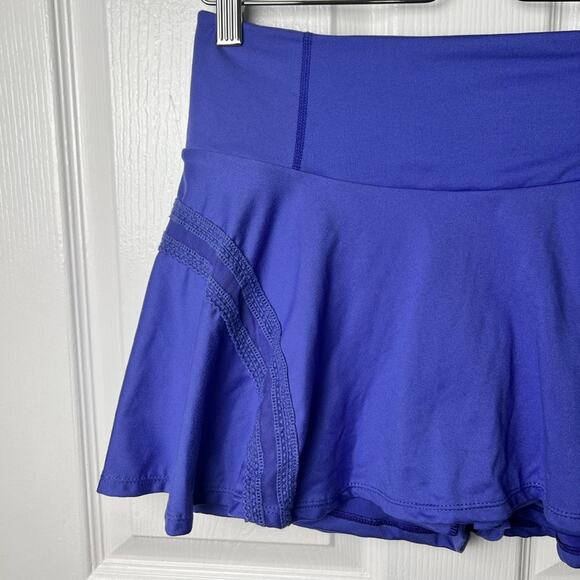 Free People Purple Pleated Lace FP Movement Pleats And Thank You Mini Skort L - Picture 4 of 11